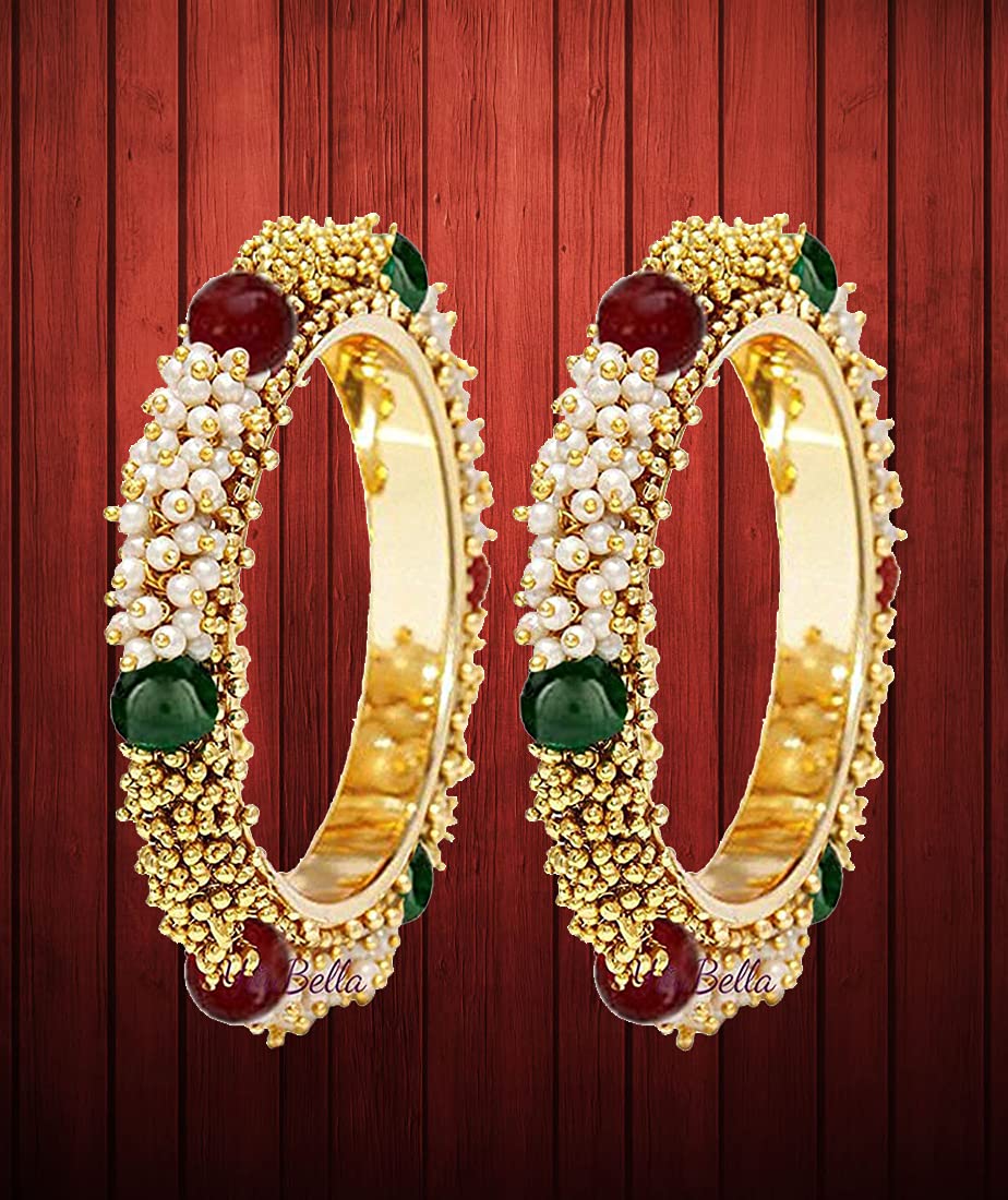 Gold Plated Bangles for Women 2.4 Size